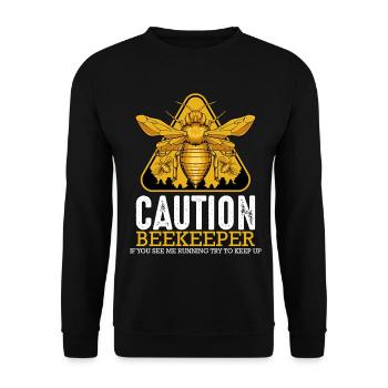 Beekeeper Beekeeper Bee Guard - Unisex Sweatshirt - black - Front - Alina (178cm) & Michal (187cm)