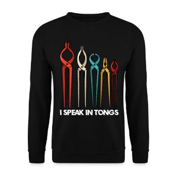 Pincer Poetry I Speak in Tongues - Unisex Sweatshirt - black - Front - Alina (178cm) & Michal (187cm)