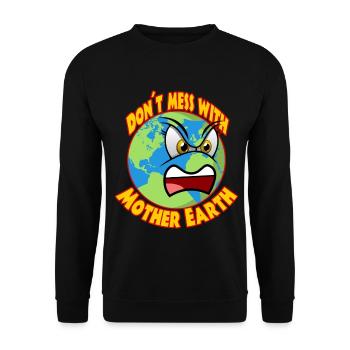 Klima Planet B Klimaschutz Greta - Unisex Pullover - Schwarz - Vorne - Alina (178cm) & Michal (187cm)
