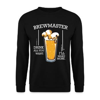 Verre d’épicéa Biermeister - Sweat-shirt Unisexe - noir - Devant - Alina (178cm) & Michal (187cm)