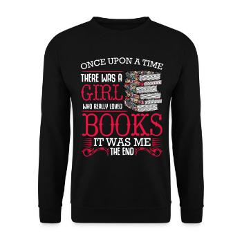 Girl Loves Books – It Was Mine - Unisex Sweatshirt - black - Front - Alina (178cm) & Michal (187cm)