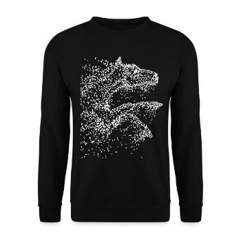 Reiterin - Reitschule - Pferd - Voltigieren - Unisex Pullover - Schwarz - Vorne - Alina (178cm) & Michal (187cm)