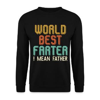 Le meilleur péteur du monde — Je veux dire père papa drôle - Sweat-shirt Unisexe - noir - Devant - Alina (178cm) & Michal (187cm)