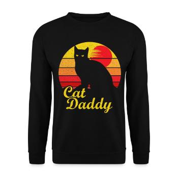 Cat Daddy Best Cat Dad - Sweat-shirt Unisexe - noir - Devant - Alina (178cm) & Michal (187cm)