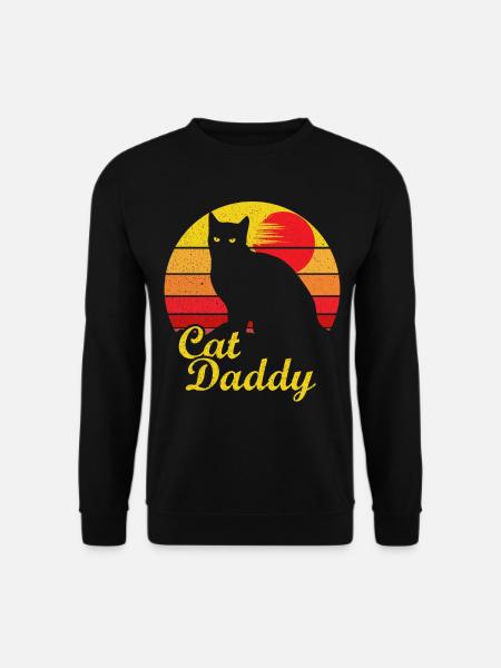 Cat Daddy Bester Cat Dad - Unisex Pullover - Schwarz