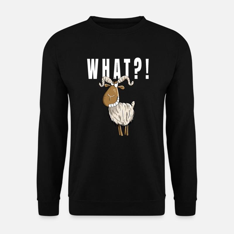 What ?! Drôle de chèvre - Sweat-shirt Unisexe - noir