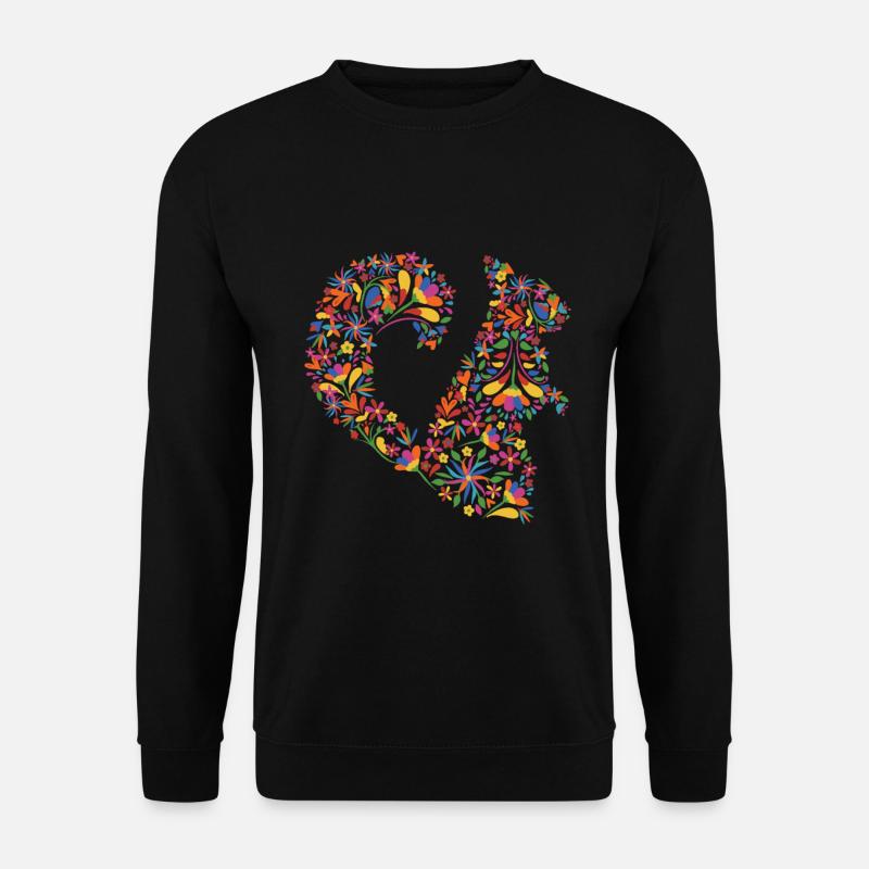 Flower Squirrel - Unisex Sweatshirt - black