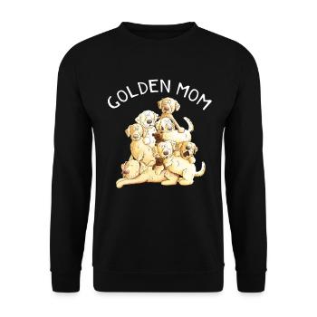 Golden Retriever Mama I Chiens Bande dessinée - Sweat-shirt Unisexe - noir - Devant - Alina (178cm) & Michal (187cm)