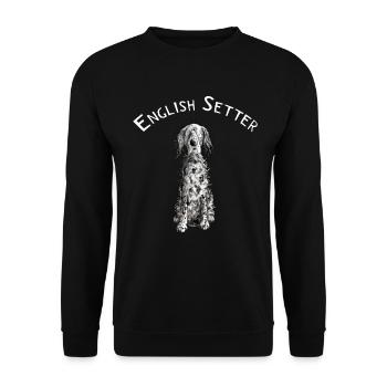 Cadeau de bande dessinée drôle de poseur anglais I chien - Sweat-shirt Unisexe - noir - Devant - Alina (178cm) & Michal (187cm)