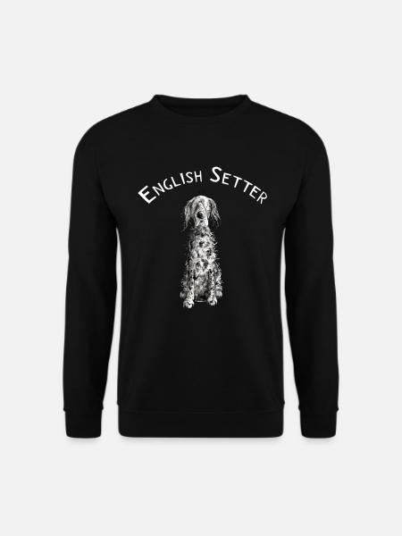 Drolliger Englischer Setter I Hunde Comic Geschenk - Unisex Pullover - Schwarz