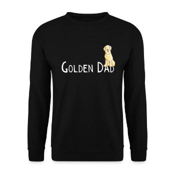 Golden Retriever Papa I Chiens Bande dessinée - Sweat-shirt Unisexe - noir - Devant - Alina (178cm) & Michal (187cm)