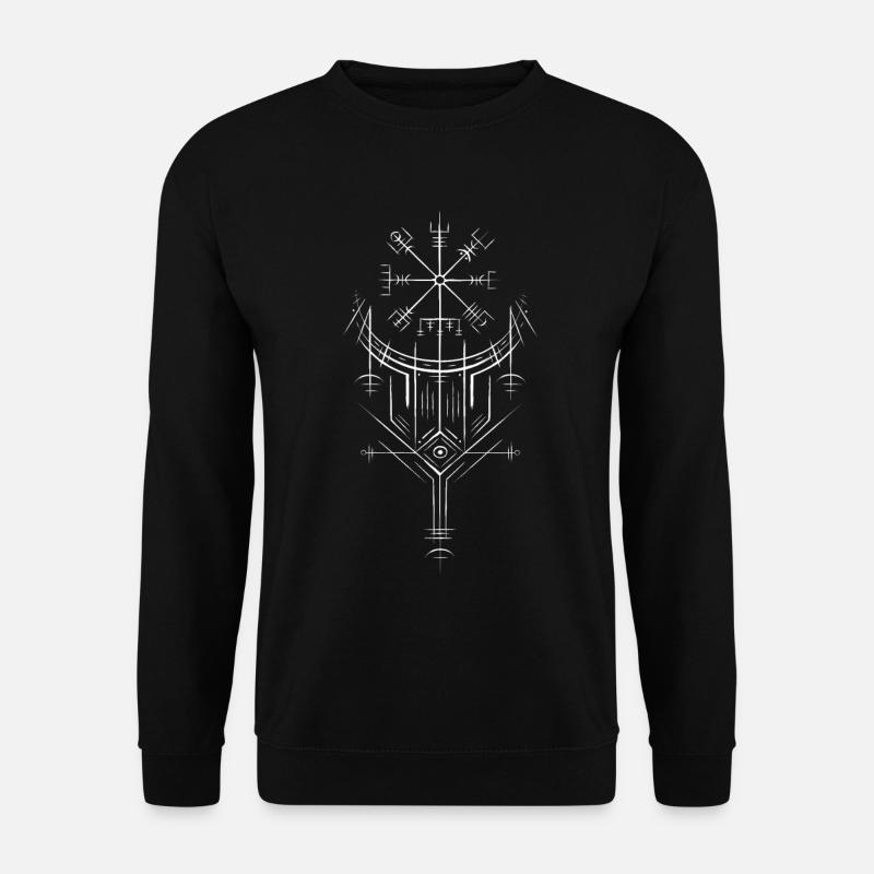 Vegvisir Runes Compass - Vikings Celtes germaniques - Sweat-shirt Unisexe - noir
