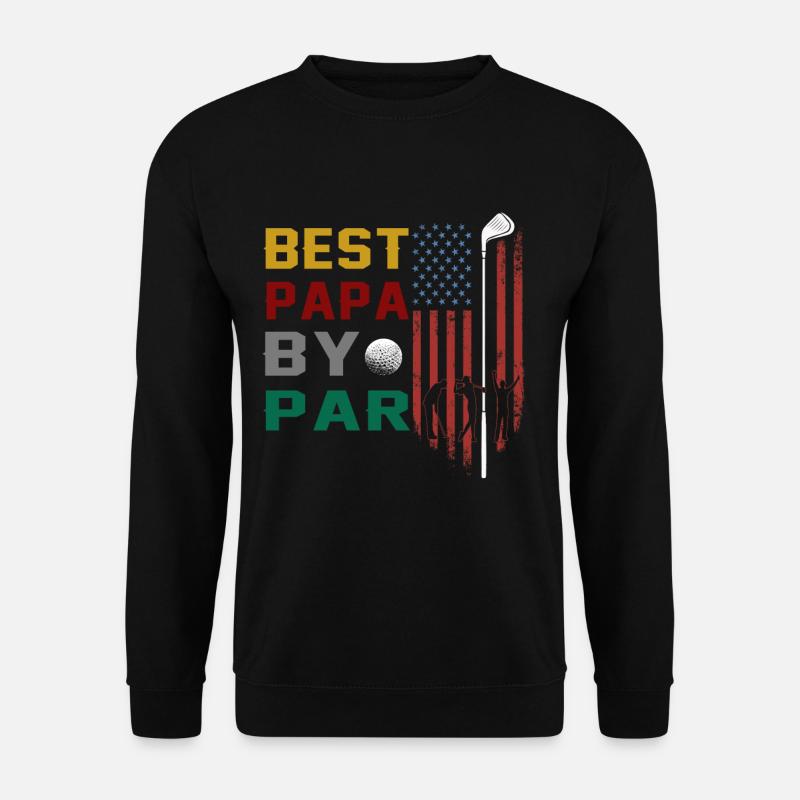 bester papa von par lustigem golf - Unisex Pullover - Schwarz