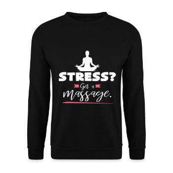 Stress Massage Time Out - Unisex Sweatshirt - black - Front - Alina (178cm) & Michal (187cm)