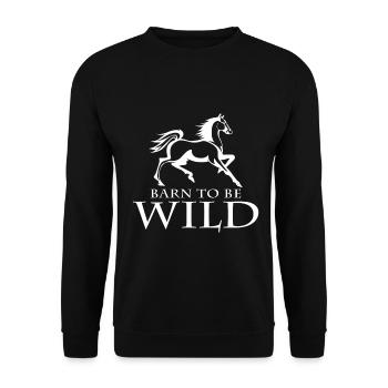 Barn To Be Wild Horse Silhouette - Unisex Sweatshirt - black - Front - Alina (178cm) & Michal (187cm)