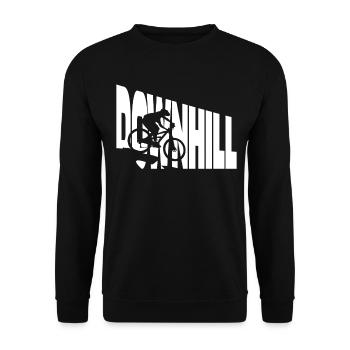 Mountainbike Downhill – Adrenalin auf zwei Rädern - Unisex Pullover - Schwarz - Vorne - Alina (178cm) & Michal (187cm)