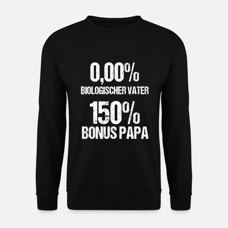 Papa Bonus Papa Vater Stiefvater Vatertag Geschenk - Unisex Pullover - Schwarz