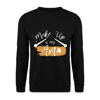 Le maquillage est mon art - Sweat-shirt Unisexe - noir - Devant - Alina (178cm) & Michal (187cm)