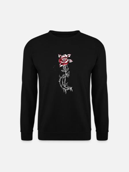Moon Rose Mond Rose Okkult occult Vintage Blume - Unisex Pullover - Schwarz