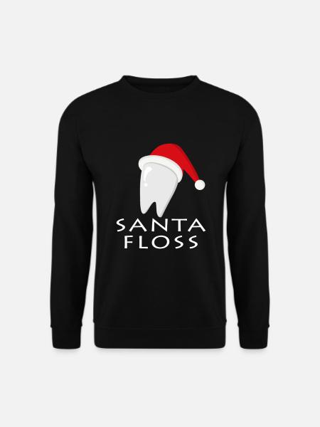 Santa Floss Zahnweihnachtslogo - Unisex Pullover - Schwarz