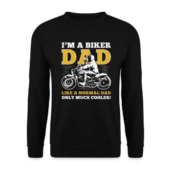 Cadeau de fête des pères DAD BIKE - Sweat-shirt Unisexe - noir - Devant - Alina (178cm) & Michal (187cm)