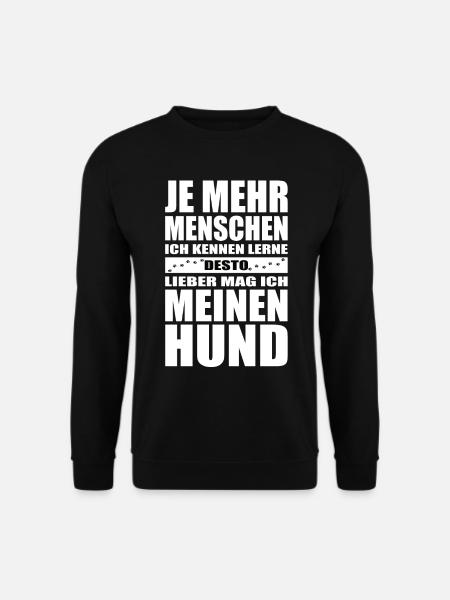 Lebensmotto Hundehalter Druck - Unisex Pullover - Schwarz