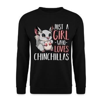 Chinchilla Lover Shirt - Unisex Sweatshirt - black - Front - Alina (178cm) & Michal (187cm)