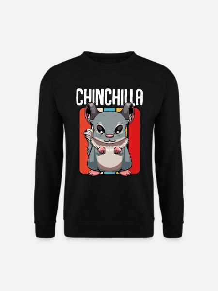 Chinchilla Pop Art Panel - Unisex Pullover - Schwarz