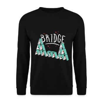 Bridge Kartenspiel - Unisex Pullover - Schwarz - Vorne - Alina (178cm) & Michal (187cm)