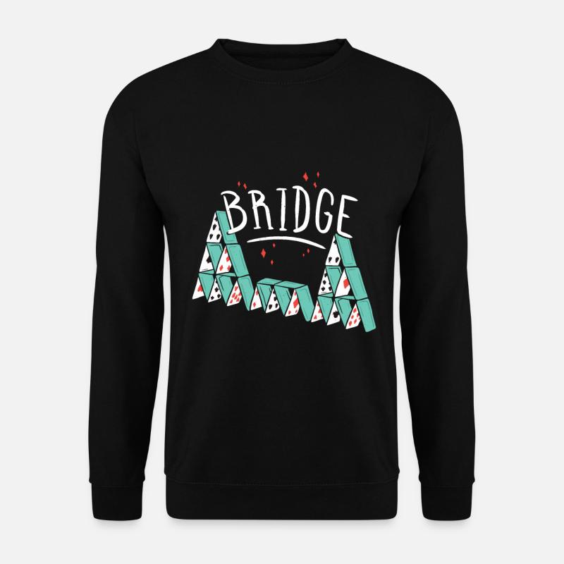 Bridge Kartenspiel - Unisex Pullover - Schwarz