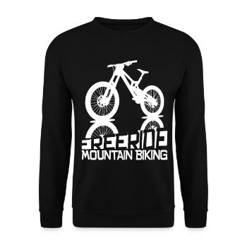 Liberté et adrénaline – VTT Freeride - Sweat-shirt Unisexe - noir - Devant - Alina (178cm) & Michal (187cm)