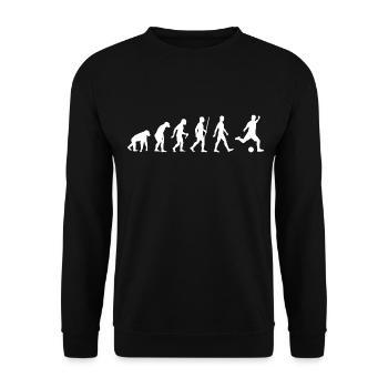 Evolution du football - Sweat-shirt Unisexe - noir - Devant - Alina (178cm) & Michal (187cm)
