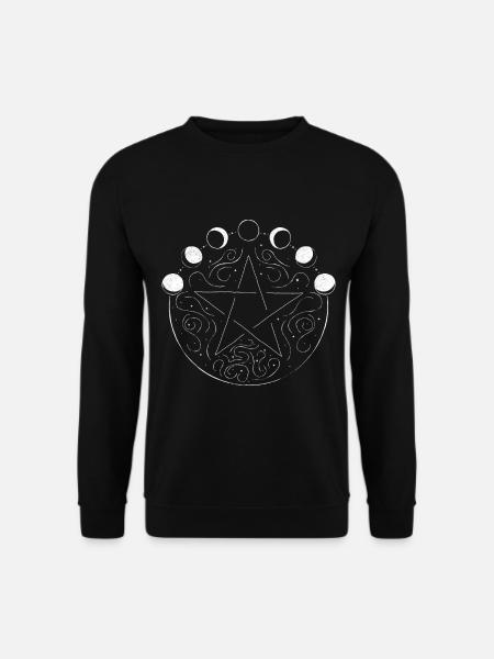 Pentagramm Mondphasen Witchcraft Occult Wicca - Unisex Pullover - Schwarz