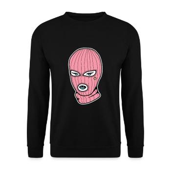 Gangster Girl Mask - Unisex Sweatshirt - black - Front - Alina (178cm) & Michal (187cm)