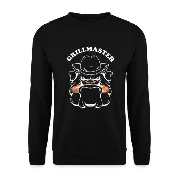 Grillades BBQ Boxer Dog Grill Master - Sweat-shirt Unisexe - noir - Devant - Alina (178cm) & Michal (187cm)