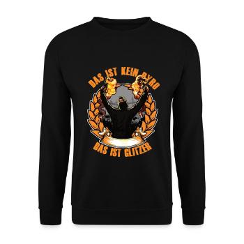 Ultras Fussball Fans Glitzer hooligans - Unisex Pullover - Schwarz - Vorne - Alina (178cm) & Michal (187cm)