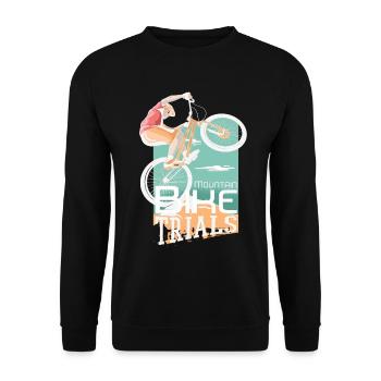 Mountain Bike Trials - Unisex Sweatshirt - black - Front - Alina (178cm) & Michal (187cm)