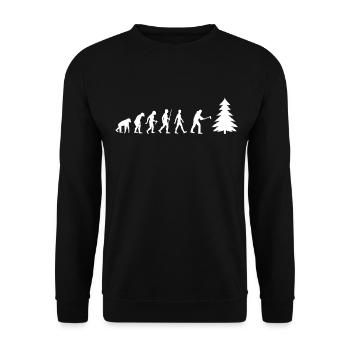 Forester evolution lumberjack forest worker - Unisex Sweatshirt - black - Front - Alina (178cm) & Michal (187cm)