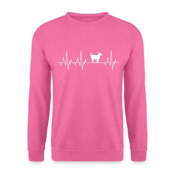 Goat heartbeat goats - Unisex Sweatshirt - pink - Front