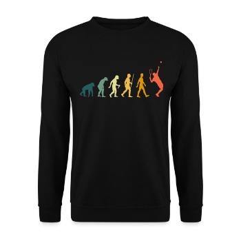 Tennis Evolution Retro - Unisex Pullover - Schwarz - Vorne - Alina (178cm) & Michal (187cm)