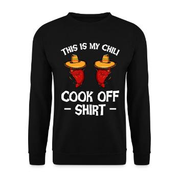Chemise de concours de chili avec du paprika - Sweat-shirt Unisexe - noir - Devant - Alina (178cm) & Michal (187cm)