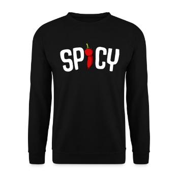 Spicy Pepper Typography - Unisex Sweatshirt - black - Front - Alina (178cm) & Michal (187cm)