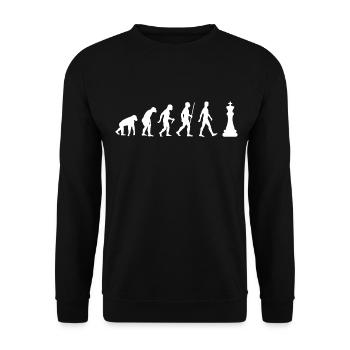 Chess evolution chess board - Unisex Sweatshirt - black - Front - Alina (178cm) & Michal (187cm)