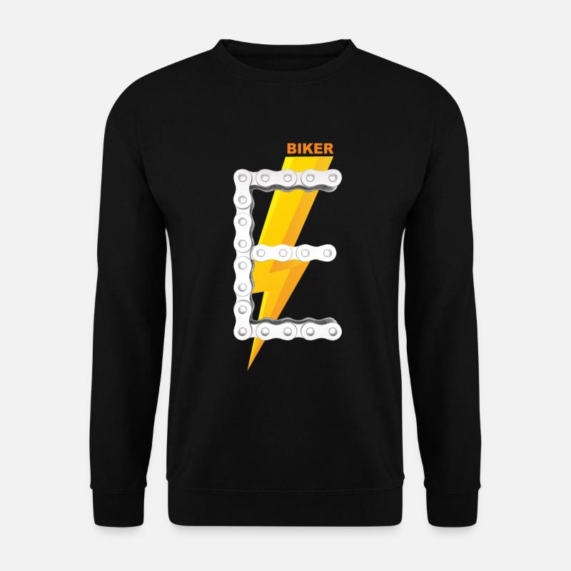 E-Biker Shirt Gift Icon Logo - Unisex Sweatshirt - black