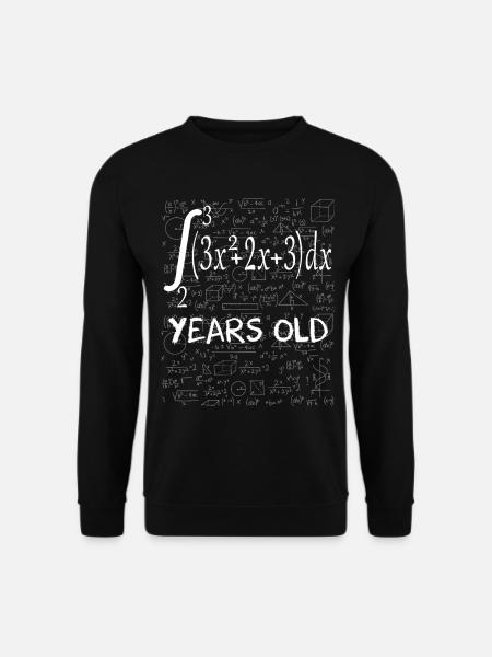 Funny Math Geek Integral Calculus 27th Birthday 27 - Unisex Sweatshirt - black