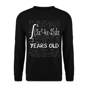 Funny Math Geek Integral Calculus 21st Birthday 21 - Unisex Sweatshirt - black - Front - Alina (178cm) & Michal (187cm)
