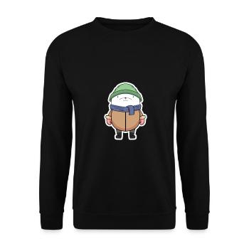 Polar bear winter - Unisex Sweatshirt - black - Front - Alina (178cm) & Michal (187cm)