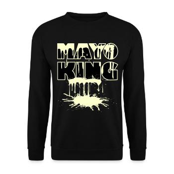 Mayo King - Mayonnaise spilled - Unisex Sweatshirt - black - Front - Alina (178cm) & Michal (187cm)