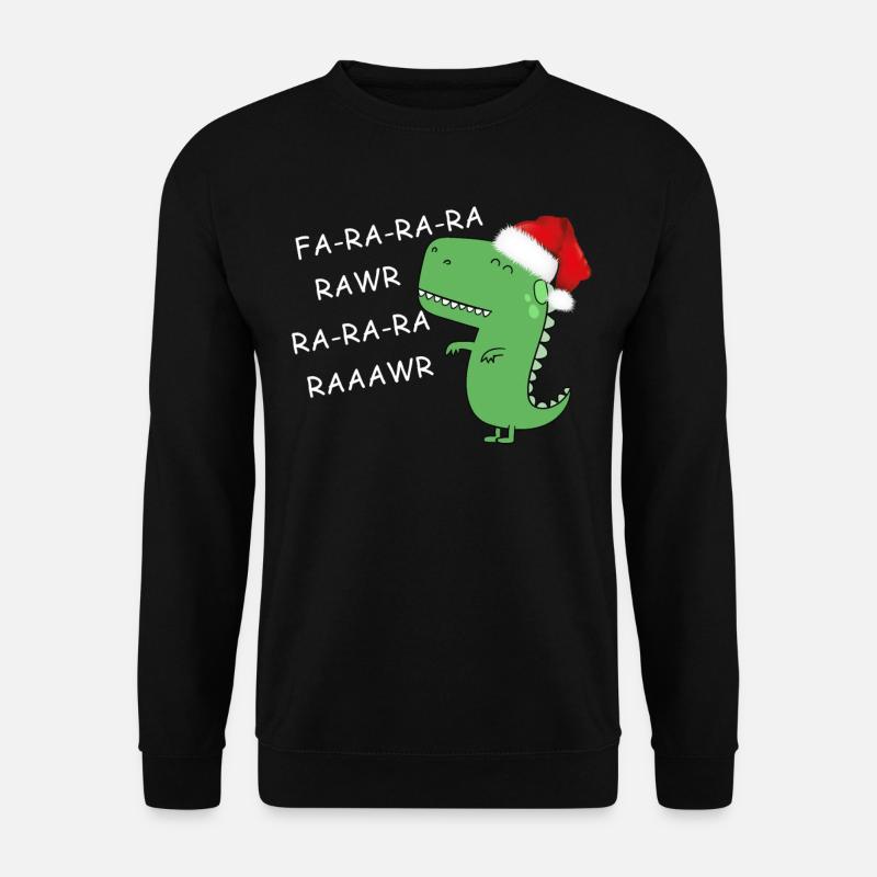dinosaur christmas - Unisex Sweatshirt - black