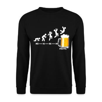 Semaine de la bière Vendredi Week-end Cool Beer Cadeau - Sweat-shirt Unisexe - noir - Devant - Alina (178cm) & Michal (187cm)